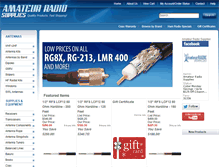Tablet Screenshot of amateurradiosupplies.com